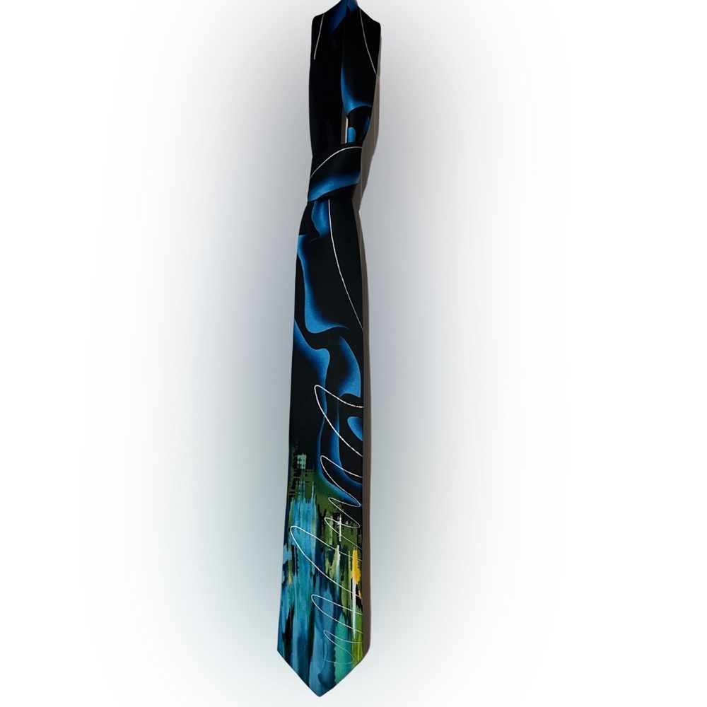 J. Garcia Blue and Black Tie